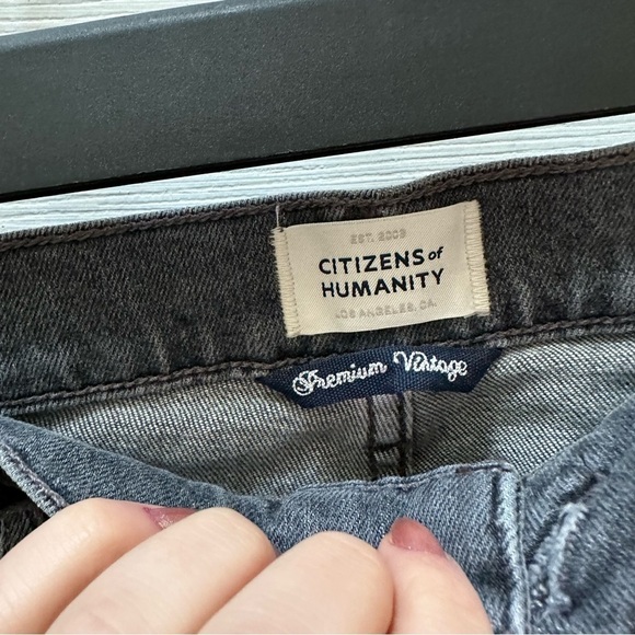 Citizens of humanity, Skyla, high rise straight leg, jeans, black gray 25 COH - Picture 5 of 10